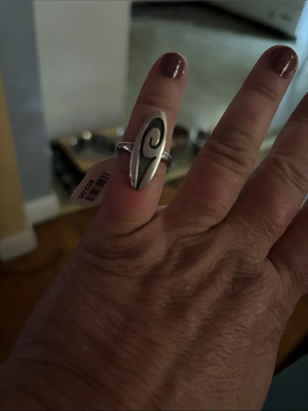 Sterling Silver Swirl Women’s Hopi Bueford Native Arts Ring